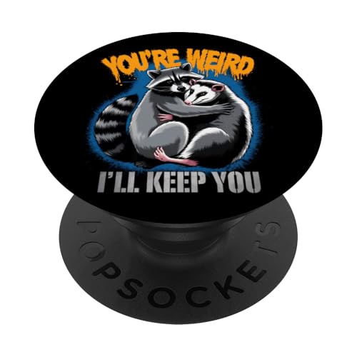 Niedlicher Waschbär Umarmt Opossum Tierfreund PopSockets Klebender PopGrip Niedlicher Waschbär Umarmt Opossum Tierfreund PopSockets Klebender PopGrip von Tierliebhaber Freundschaft Humor Geschenk
