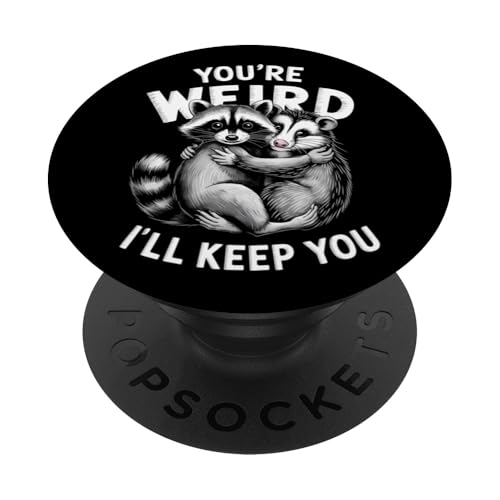 Niedlicher Waschbär Umarmt Opossum Tierfreund PopSockets Klebender PopGrip Niedlicher Waschbär Umarmt Opossum Tierfreund PopSockets Klebender PopGrip von Tierliebhaber Freundschaft Humor Geschenk