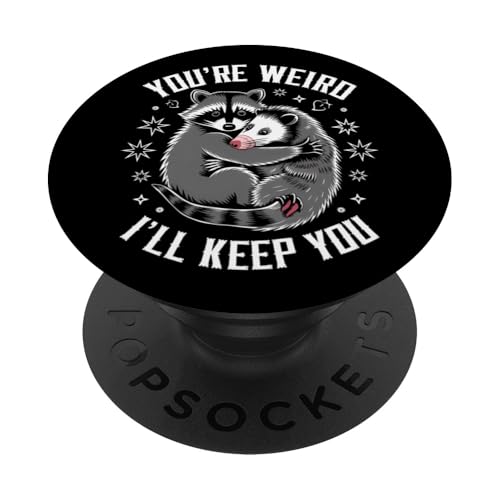 Niedlicher Waschbär Umarmt Opossum Tierfreund PopSockets Klebender PopGrip Niedlicher Waschbär Umarmt Opossum Tierfreund PopSockets Klebender PopGrip von Tierliebhaber Freundschaft Humor Geschenk