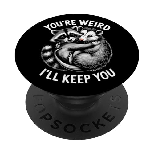 Niedlicher Waschbär Umarmt Opossum Tierfreund PopSockets Klebender PopGrip Niedlicher Waschbär Umarmt Opossum Tierfreund PopSockets Klebender PopGrip von Tierliebhaber Freundschaft Humor Geschenk