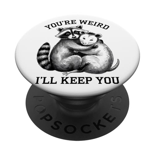 Niedlicher Waschbär Umarmt Opossum Tierfreund PopSockets Klebender PopGrip Niedlicher Waschbär Umarmt Opossum Tierfreund PopSockets Klebender PopGrip von Tierliebhaber Freundschaft Humor Geschenk