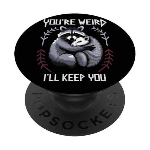 Niedlicher Waschbär Umarmt Opossum Tierfreund PopSockets Klebender PopGrip Niedlicher Waschbär Umarmt Opossum Tierfreund PopSockets Klebender PopGrip von Tierliebhaber Freundschaft Humor Geschenk
