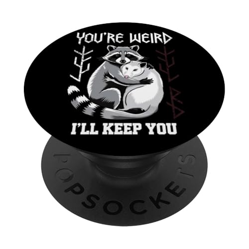 Niedlicher Waschbär Umarmt Opossum Tierfreund PopSockets Klebender PopGrip Niedlicher Waschbär Umarmt Opossum Tierfreund PopSockets Klebender PopGrip von Tierliebhaber Freundschaft Humor Geschenk