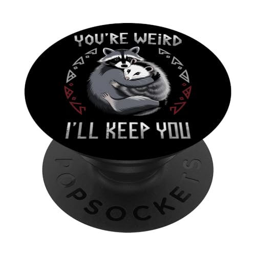 Niedlicher Waschbär Umarmt Opossum Tierfreund PopSockets Klebender PopGrip Niedlicher Waschbär Umarmt Opossum Tierfreund PopSockets Klebender PopGrip von Tierliebhaber Freundschaft Humor Geschenk