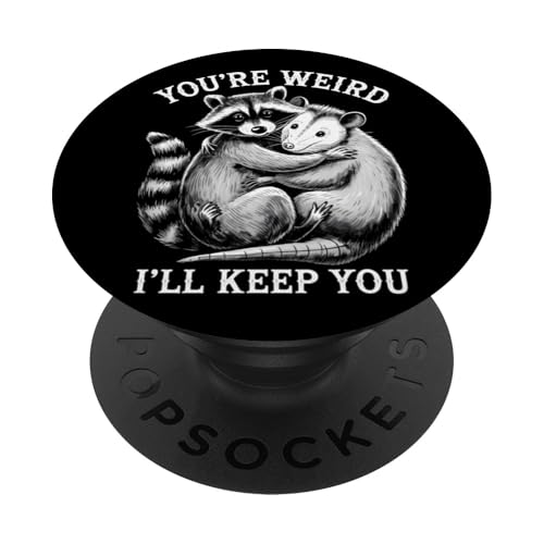 Niedlicher Waschbär Umarmt Opossum Tierfreund PopSockets Klebender PopGrip Niedlicher Waschbär Umarmt Opossum Tierfreund PopSockets Klebender PopGrip von Tierliebhaber Freundschaft Humor Geschenk