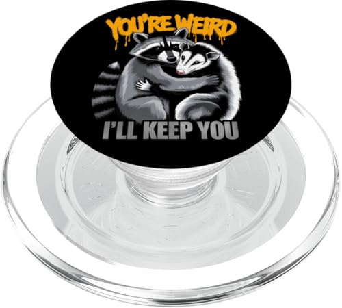 Niedlicher Waschbär Umarmt Opossum Tierfreund PopSockets PopGrip für MagSafe Niedlicher Waschbär Umarmt Opossum Tierfreund PopSockets PopGrip für MagSafe von Tierliebhaber Freundschaft Humor Geschenk