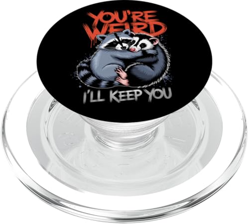 Niedlicher Waschbär Umarmt Opossum Tierfreund PopSockets PopGrip für MagSafe Niedlicher Waschbär Umarmt Opossum Tierfreund PopSockets PopGrip für MagSafe von Tierliebhaber Freundschaft Humor Geschenk