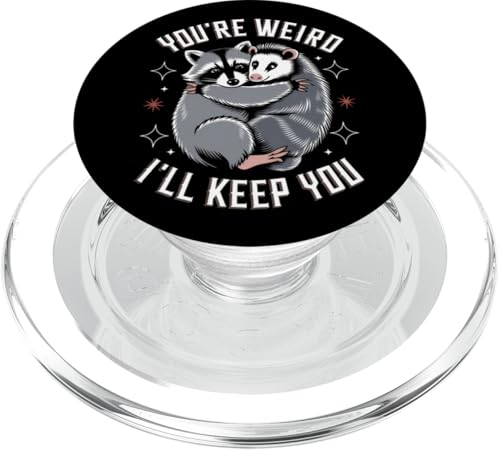 Niedlicher Waschbär Umarmt Opossum Tierfreund PopSockets PopGrip für MagSafe Niedlicher Waschbär Umarmt Opossum Tierfreund PopSockets PopGrip für MagSafe von Tierliebhaber Freundschaft Humor Geschenk