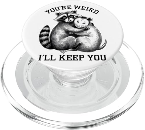 Niedlicher Waschbär Umarmt Opossum Tierfreund PopSockets PopGrip für MagSafe Niedlicher Waschbär Umarmt Opossum Tierfreund PopSockets PopGrip für MagSafe von Tierliebhaber Freundschaft Humor Geschenk