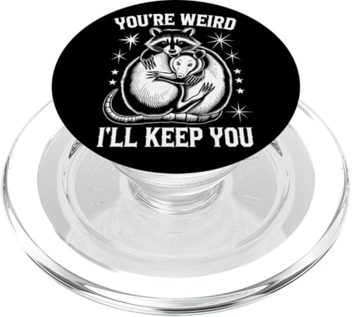 Niedlicher Waschbär Umarmt Opossum Tierfreund PopSockets PopGrip für MagSafe Niedlicher Waschbär Umarmt Opossum Tierfreund PopSockets PopGrip für MagSafe von Tierliebhaber Freundschaft Humor Geschenk