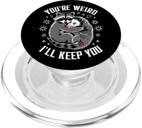 Niedlicher Waschbär Umarmt Opossum Tierfreund PopSockets PopGrip für MagSafe Niedlicher Waschbär Umarmt Opossum Tierfreund PopSockets PopGrip für MagSafe von Tierliebhaber Freundschaft Humor Geschenk