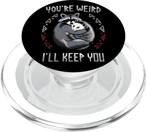 Niedlicher Waschbär Umarmt Opossum Tierfreund PopSockets PopGrip für MagSafe Niedlicher Waschbär Umarmt Opossum Tierfreund PopSockets PopGrip für MagSafe von Tierliebhaber Freundschaft Humor Geschenk