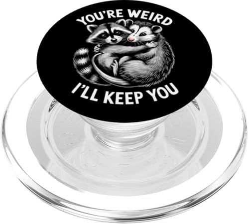 Niedlicher Waschbär Umarmt Opossum Tierfreund PopSockets PopGrip für MagSafe Niedlicher Waschbär Umarmt Opossum Tierfreund PopSockets PopGrip für MagSafe von Tierliebhaber Freundschaft Humor Geschenk