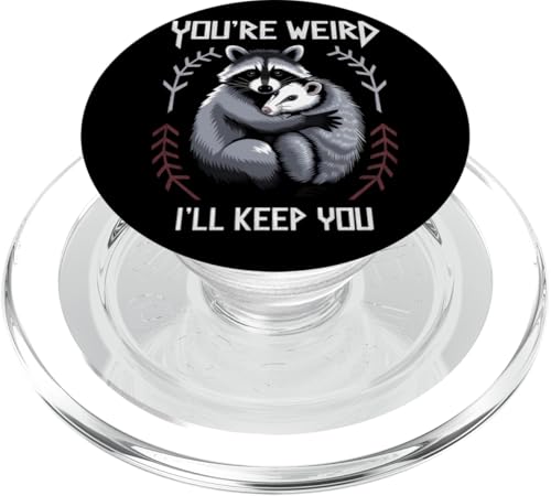 Niedlicher Waschbär Umarmt Opossum Tierfreund PopSockets PopGrip für MagSafe Niedlicher Waschbär Umarmt Opossum Tierfreund PopSockets PopGrip für MagSafe von Tierliebhaber Freundschaft Humor Geschenk