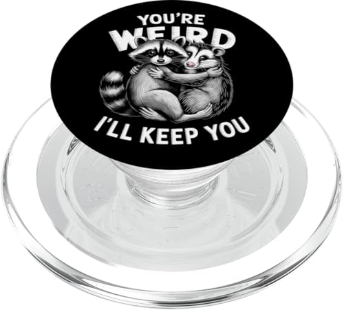 Niedlicher Waschbär Umarmt Opossum Tierfreund PopSockets PopGrip für MagSafe Niedlicher Waschbär Umarmt Opossum Tierfreund PopSockets PopGrip für MagSafe von Tierliebhaber Freundschaft Humor Geschenk