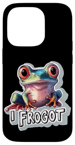 Niedlicher Frosch Meme Lustiger Amphibien Humor Hülle für iPhone 14 Pro von Tierliebhaber Geschenk Kawaii Kröte Liebhaber