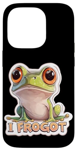 Niedlicher Frosch Meme Lustiger Amphibien Humor Hülle für iPhone 14 Pro von Tierliebhaber Geschenk Kawaii Kröte Liebhaber