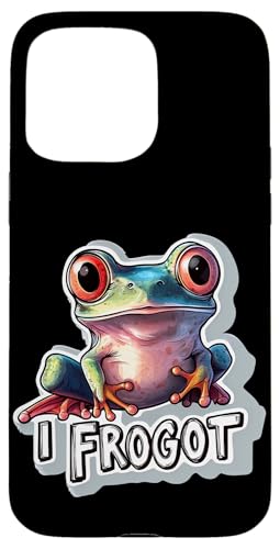 Niedlicher Frosch Meme Lustiger Amphibien Humor Hülle für iPhone 15 Pro Max von Tierliebhaber Geschenk Kawaii Kröte Liebhaber