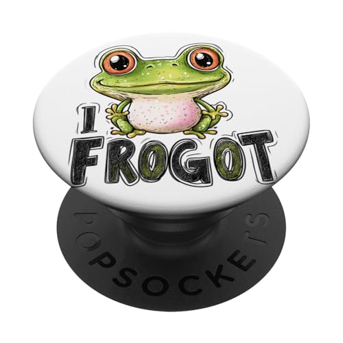 Niedlicher Frosch Meme Lustiger Amphibien Humor PopSockets Klebender PopGrip von Tierliebhaber Geschenk Kawaii Kröte Liebhaber