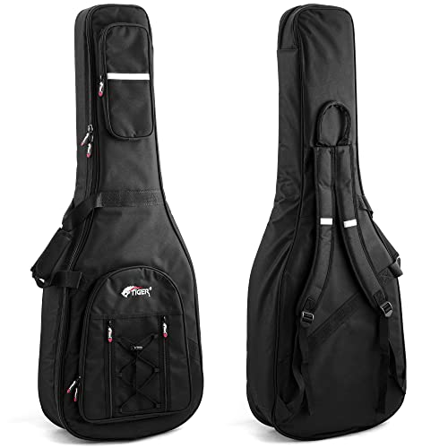 TIGER GGB42-AC 18mm gepolsterte Tasche für akustische Gitarre - Gitarren-Gigbag mit schwarzen Gurten & Tragegriff, Einheitsgröße TIGER GGB42-AC 18mm gepolsterte Tasche für akustische Gitarre - Gitarren-Gigbag mit schwarzen Gurten & Tragegriff, Einheitsgröße von Tiger