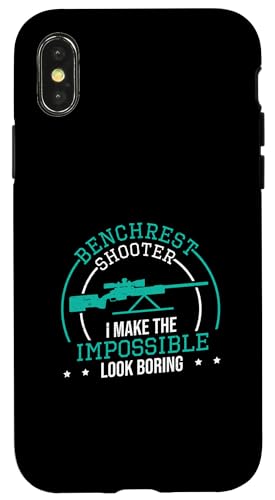 Benchrest Shooter Ich mache das Unmögliche langweilig lustig aussehen Hülle für iPhone X/XS Benchrest Shooter Ich mache das Unmögliche langweilig lustig aussehen Hülle für iPhone X/XS von Tight Benchrest Warmers Unlimited
