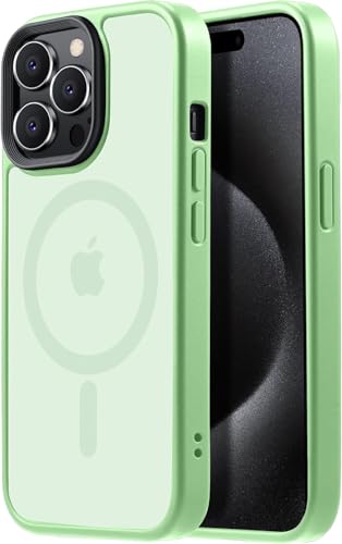 Tigowos Schutzhülle für iPhone 15 Pro Max, passend für MagSafe 3 m, sturzfest, matte Haut, Matcha-Grün Tigowos Schutzhülle für iPhone 15 Pro Max, passend für MagSafe 3 m, sturzfest, matte Haut, Matcha-Grün von Tigowos