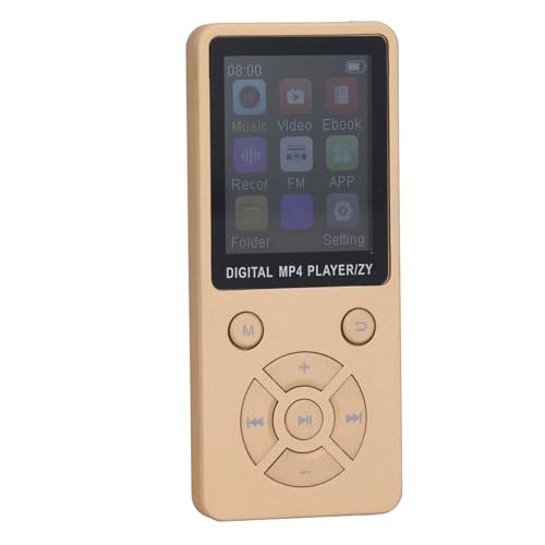 64 GB 5.0 MP3 -MP4 -Spieler mit Lautsprecher Tragbarem HiFi -Musikspieler für Sportliebhaber (Gold) von Tihebeyan