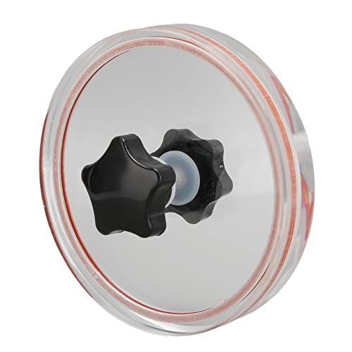 Rekordetikett Sparer Industrial Grip Cleaner Clamp für Aufzeichnungen Transparenter Reinigungsschutz für Audiophile (Rot) von Tihebeyan
