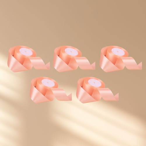 Tihebeyan Verpackungsband, Robustes 4 -cm -Satinband für Handgefertigte Rosen, 5 Rollen Wiederverwendbarer Band für Geschenkbox -Wickeln (#5) von Tihebeyan
