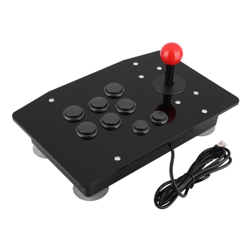 Arcade Joystick, USB Fighting Stick Street Rocker Fighter Handle Button Controller Panel DIY Gaming Digitaler Mikroschalter Spiel Kampf PC Retro Ergonomischem Design Spielekonsolen Gamepad Schwarz Arcade Joystick, USB Fighting Stick Street Rocker Fighter Handle Button Controller Panel DIY Gaming Digitaler Mikroschalter Spiel Kampf PC Retro Ergonomischem Design Spielekonsolen Gamepad Schwarz von Tiiyee