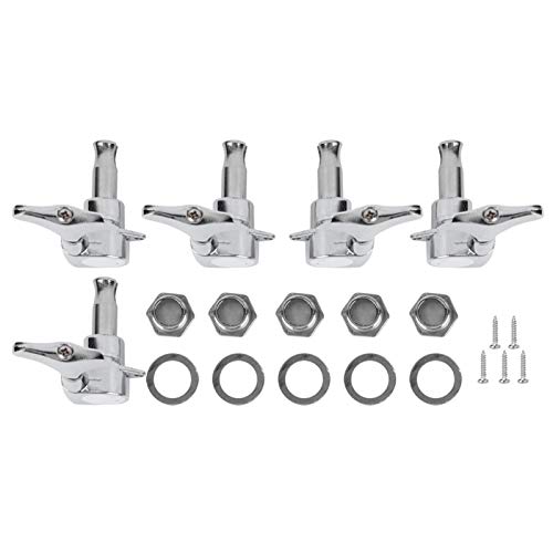 Gitarre Tuning Pegs, 5 Stück Zinklegierunggitarren Locking Tuners Set Geschlossenen Tuner Akustikgitarre Mechaniken Knöpfe Gitarren Saiten Stimmwirbel Stimmgerät Button Zubehör Bass Ersatzteile Silber Gitarre Tuning Pegs, 5 Stück Zinklegierunggitarren Locking Tuners Set Geschlossenen Tuner Akustikgitarre Mechaniken Knöpfe Gitarren Saiten Stimmwirbel Stimmgerät Button Zubehör Bass Ersatzteile Silber von Tiiyee