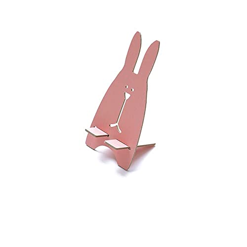 Handy Ständer, Universal Halter Verstellbar Handyständer Lovely Rabbit Handyhalter Tisch Universelle Smartphone Stand Tischständer Büro Schreibtisch Tragbare Phone Desktop Handyhalterung Rosa von Tiiyee