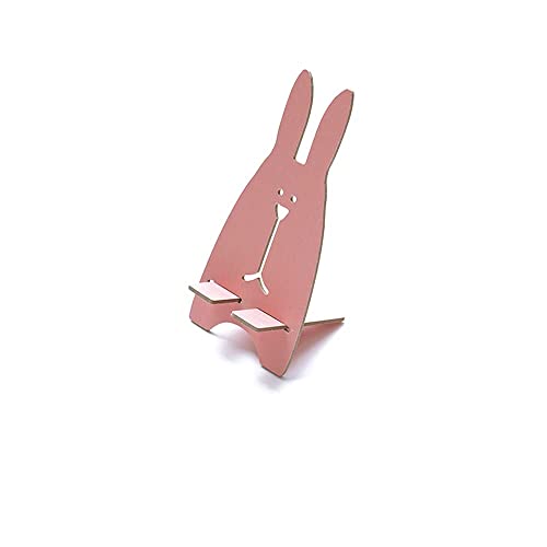Handy Ständer, Universal Halter Verstellbar Handyständer Handyhalterung Tisch Lovely Rabbit Handyhalter Tisch Universelle Smartphone Stand Tischständer Schreibtisch Tragbare Phone Handyhalterung Rosa von Tiiyee
