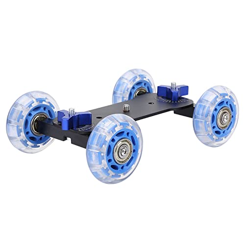 Kamera Dolly Skater, Professionelle Mini Desktop 10kg Lastschiene Roller Track Slider Auto Table Top Tragbare DSLR Kamerawagen Tabletop Triebwagen Kit Für Camcorder Video Blitzlicht Mikrofon von Tiiyee