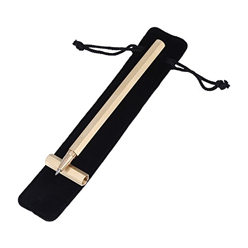 Kugelschreiber, Massivem Messing Stift, Metall Sechskantiger Pen Sechseckige Signaturstift Taschenstift Mit Stifttasche Studenten Lehrer Geburtstag Kugelschreiber Messing Kugelschreib Geschenk von Tiiyee