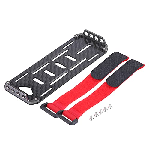 RC-Auto-Batterieplatte, Kohlefaser-Batterie-Montageplatte, Ersatz-Batteriefach, RC-Teile und Zubehör für SCX1 1:10 Crawler RC Car Axial von Tiiyee