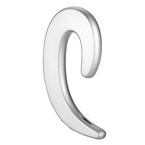 Tiiyee Knochenleitungs Headset, Knochenschall Kopfhörer Bluetooth Sport Ohrhörer Stereo Knochenleitkopfhörer Ohrbügel Kabellose Für Laufen Radfahren Fitnessstudio Running Workout Joggen Gym Silber von Tiiyee