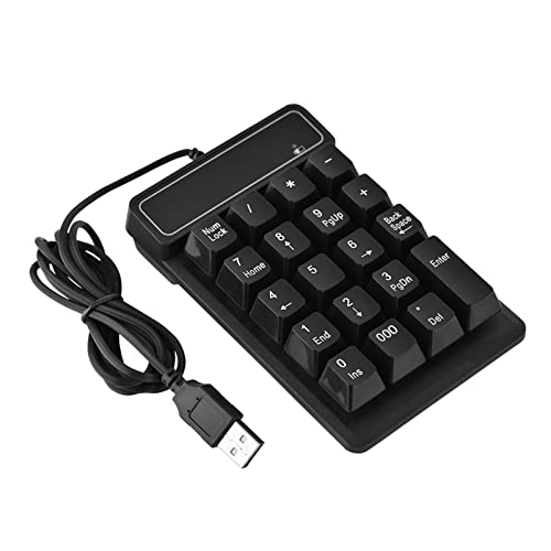 Tiiyee Numerische Tastatur, Wireless USB Slim 1.5M 5FT USB Wired 19 Keys Portable Financial Accounting Numeric Keypad Number Pad for Laptop Desktop PC Notebook Computers von Tiiyee