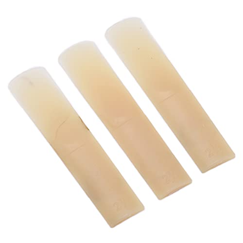 Tiiyee Saxophon Blätter, 3pcs Harz Altsaxophonblätter Alto Saxophone Reeds Klarinettenblätter Tenorsaxophonblätter Musikinstrument Zubehör Universal Spielzubehör für Klarinette Sopran Altsaxen Holz von Tiiyee