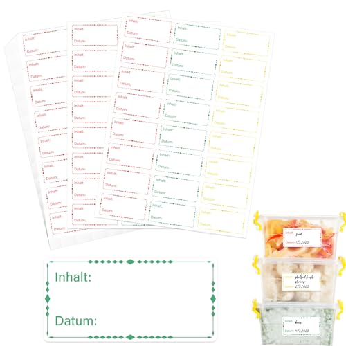 600 Stück Gefrieretiketten Ablösbar, 6x3cm Selbstklebend Etiketten zum Beschriften, Ablösbare Etiketten, Bunt Lebensmitteldatum Etiketten, Gefrieretiketten für Gläser Marmelade 600 Stück Gefrieretiketten Ablösbar, 6x3cm Selbstklebend Etiketten zum Beschriften, Ablösbare Etiketten, Bunt Lebensmitteldatum Etiketten, Gefrieretiketten für Gläser Marmelade von Tikplus
