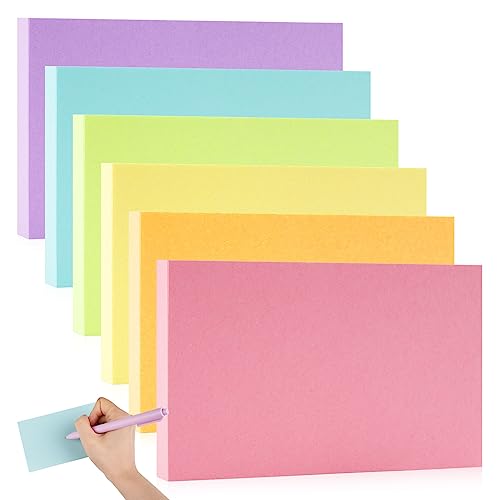 Linierte Karteikarten 300 Blätter, 12.7x7.6 cm Bunt Karteikarte, Papierkarten Lernkarteikarten Flashkarten für Vokabel Lernen, für Büro Schule und Zuhause (Mehrfarbig 02) von Tikplus