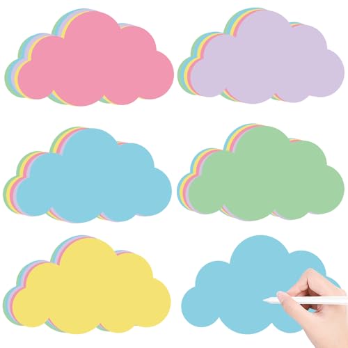 Wolken Moderationskarten, 50 Stück Moderationskarten Set, 5 Farben Metaplankarten Groß Präsentationskarten, Blanko Lernkarten für Büro Schule Präsentation und Moderation - 23 X 14cm Wolken Moderationskarten, 50 Stück Moderationskarten Set, 5 Farben Metaplankarten Groß Präsentationskarten, Blanko Lernkarten für Büro Schule Präsentation und Moderation - 23 X 14cm von Tikplus