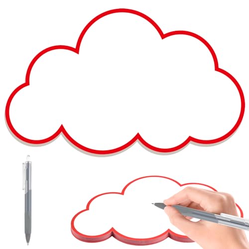Wolken Moderationskarten, 50 Stück Moderationskarten Set mit Gelschreiber, Groß Metaplankarten Karteikarten Lernkarten Blanko für Büro Schule Präsentation und Moderation - 23 X 14cm Wolken Moderationskarten, 50 Stück Moderationskarten Set mit Gelschreiber, Groß Metaplankarten Karteikarten Lernkarten Blanko für Büro Schule Präsentation und Moderation - 23 X 14cm von Tikplus