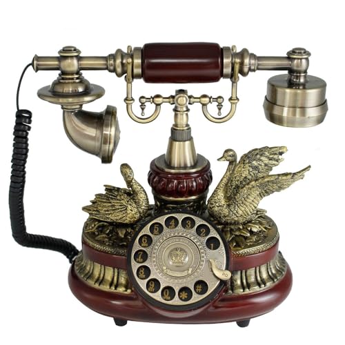 Tikwisdom Gorgeous Vintage Telefon Wählscheibe Telefon antike europäischen Stil Massivholz und Versus Harz Telefon Festnetz Tikwisdom Gorgeous Vintage Telefon Wählscheibe Telefon antike europäischen Stil Massivholz und Versus Harz Telefon Festnetz von Tikwisdom