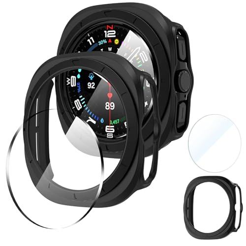 Schutzfolie Kompatibel mit Samsung Galaxy Watch 7 Ultra 47mm, Wasserdichtes Glas Schutz +PC Schutzhülle Displayschutz Gehäuse Panzerfolie Kompatibel (1+1 Stück) Schutzfolie Kompatibel mit Samsung Galaxy Watch 7 Ultra 47mm, Wasserdichtes Glas Schutz +PC Schutzhülle Displayschutz Gehäuse Panzerfolie Kompatibel (1+1 Stück) von Tikysky