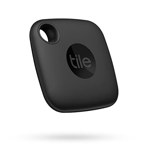 Tile Mate (2022) Bluetooth-Objektsuche, 76 m Reichweite, funktioniert mit Alexa und Google Home, kompatibel mit iOS und Android, schwarz, 37,8 x 37,8 x 7,1, (1er Pack) von Tile