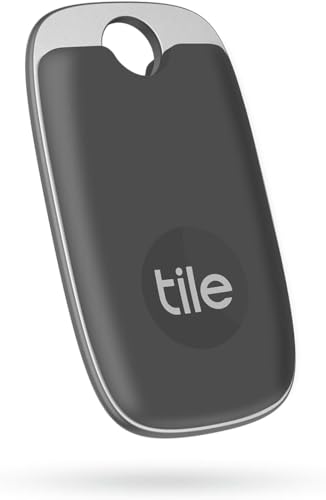 Tile Pro (2022) Bluetooth Schlüsselfinder, 1er Pack, 120m Reichweite, inkl. Community Suchfunktion, iOS und Android App, kompatibel mit Alexa und Google Home, Grau von Tile