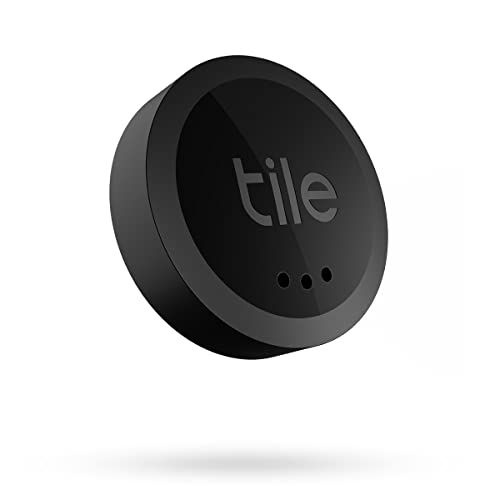 Tile Sticker (2022) Bluetooth Schlüsselfinder, 1er Pack, 45m Reichweite, inkl. Community Suchfunktion, iOS und Android App, kompatibel mit Alexa und Google Home, schwarz von Tile