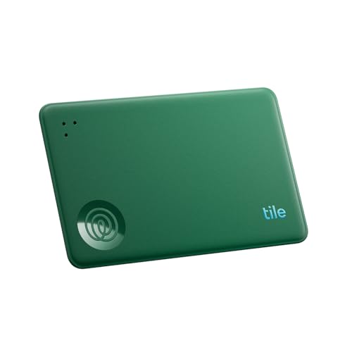 Tile by Life360 Slim (2024) – Geldbörsenfinder, Bluetooth-Tracker und Gegenstandsfinder für Gepäckanhänger, Reisepässe und mehr. iOS- & Android-kompatibel. Handy-Finder. 1er-Pack (Green Surf) von Tile