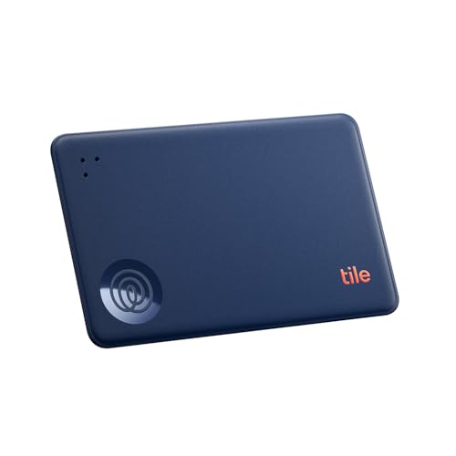 Tile by Life360 Slim (2024) – Geldbörsenfinder, Bluetooth-Tracker und Gegenstandsfinder für Gepäckanhänger, Reisepässe und mehr. iOS- & Android-kompatibel. Handy-Finder. 1er-Pack (Navy Blaze) von Tile